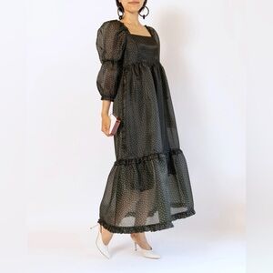 Shrimps Polka Dot Print‎ Dress Organza Size: L I US10, UK14 - NWT